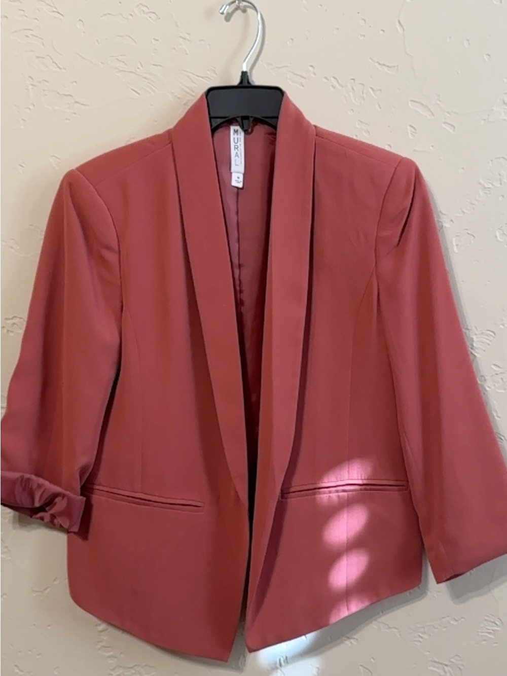 Mural Women's Rose-Mauve Open-Front Blazer